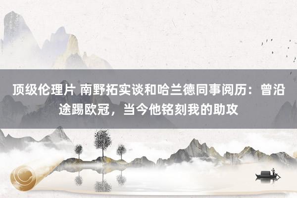 顶级伦理片 南野拓实谈和哈兰德同事阅历：曾沿途踢欧冠，当今他铭刻我的助攻