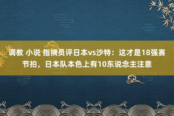 调教 小说 指摘员评日本vs沙特：这才是18强赛节拍，日本队本色上有10东说念主注意