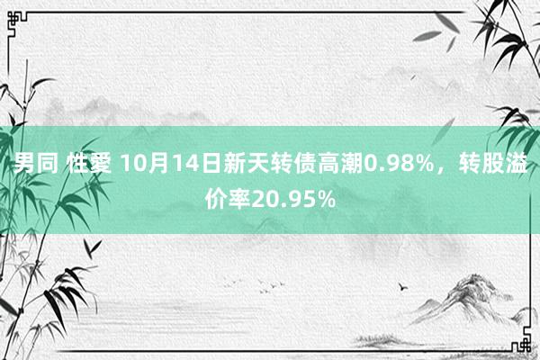 男同 性愛 10月14日新天转债高潮0.98%，转股溢价率20.95%