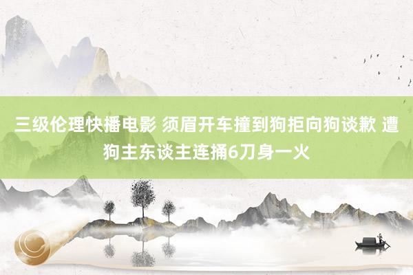 三级伦理快播电影 须眉开车撞到狗拒向狗谈歉 遭狗主东谈主连捅6刀身一火