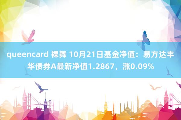 queencard 裸舞 10月21日基金净值：易方达丰华债券A最新净值1.2867，涨0.09%