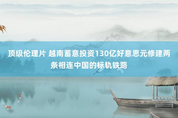 顶级伦理片 越南蓄意投资130亿好意思元修建两条相连中国的标轨铁路