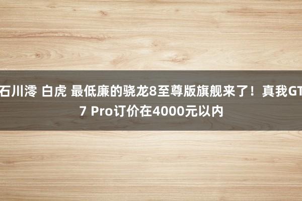 石川澪 白虎 最低廉的骁龙8至尊版旗舰来了！真我GT7 Pro订价在4000元以内