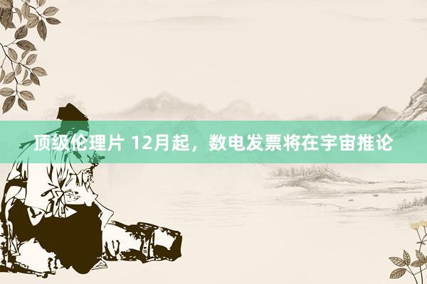 顶级伦理片 12月起，数电发票将在宇宙推论