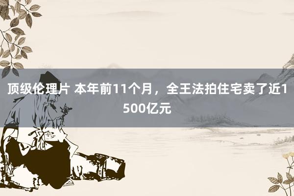 顶级伦理片 本年前11个月，全王法拍住宅卖了近1500亿元