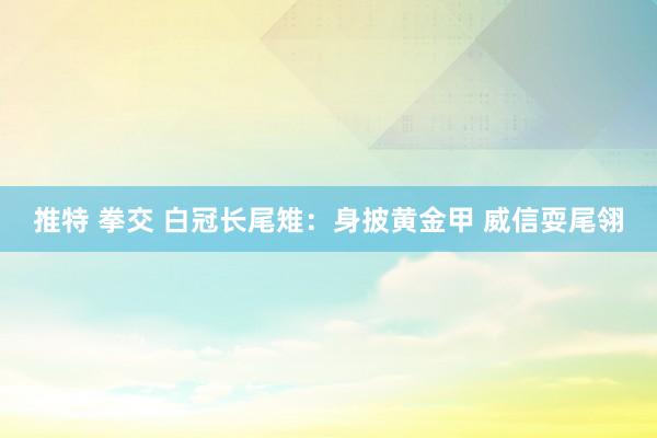 推特 拳交 白冠长尾雉：身披黄金甲 威信耍尾翎