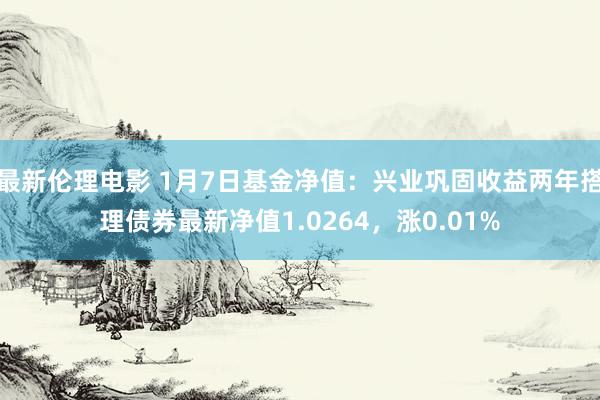 最新伦理电影 1月7日基金净值：兴业巩固收益两年搭理债券最新净值1.0264，涨0.01%