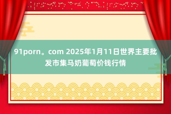 91porn。com 2025年1月11日世界主要批发市集马奶葡萄价钱行情