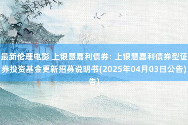 最新伦理电影 上银慧嘉利债券: 上银慧嘉利债券型证券投资基金更新招募说明书(2025年04月03日公告)