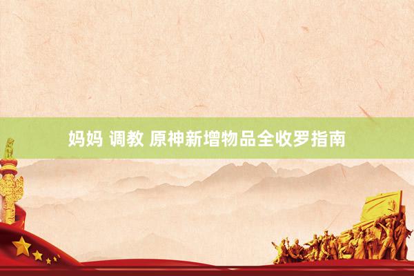 妈妈 调教 原神新增物品全收罗指南